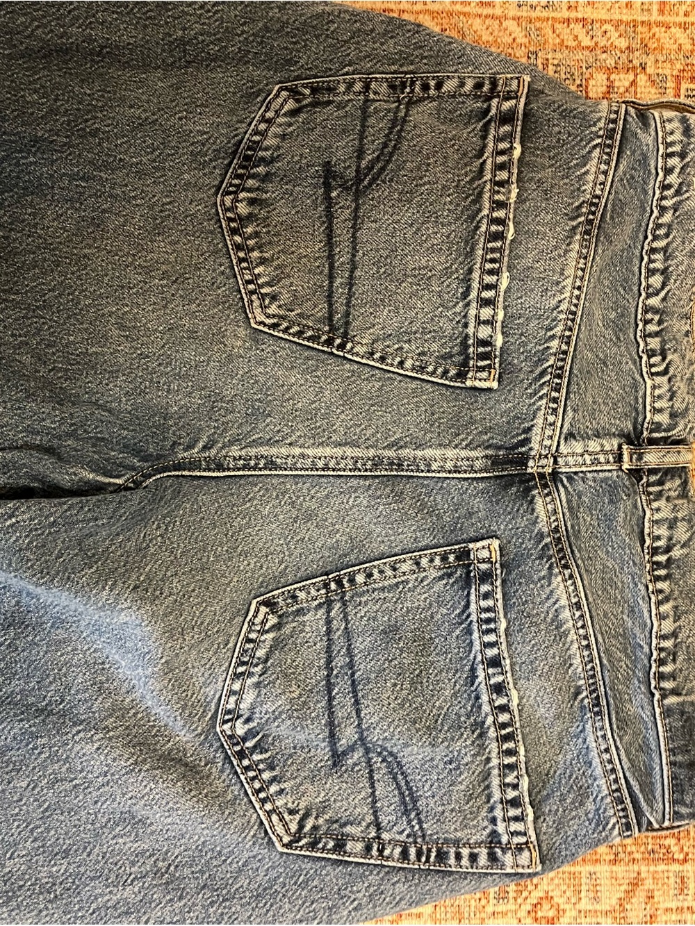 American Eagle Outfitters Blue Denim Super High-Rise Jeans